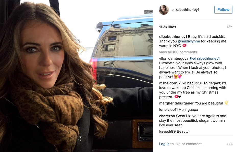 ELIZABETH HURLEY IN OUR LEOPARD PRINT WRAP