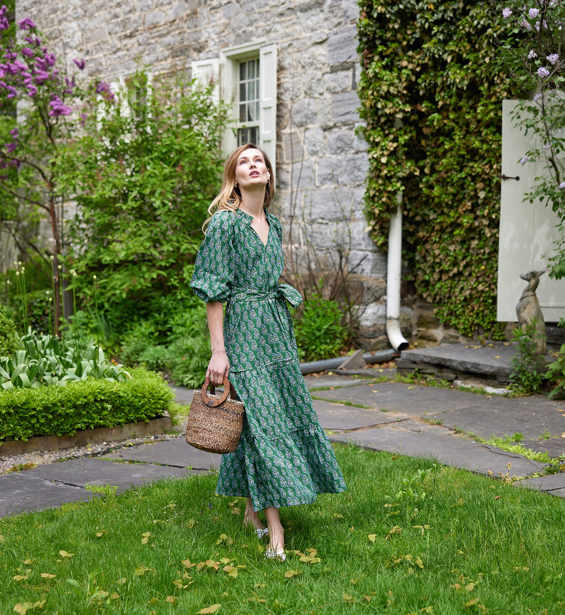 Green Block Print Emma Dress – Heidi Wynne