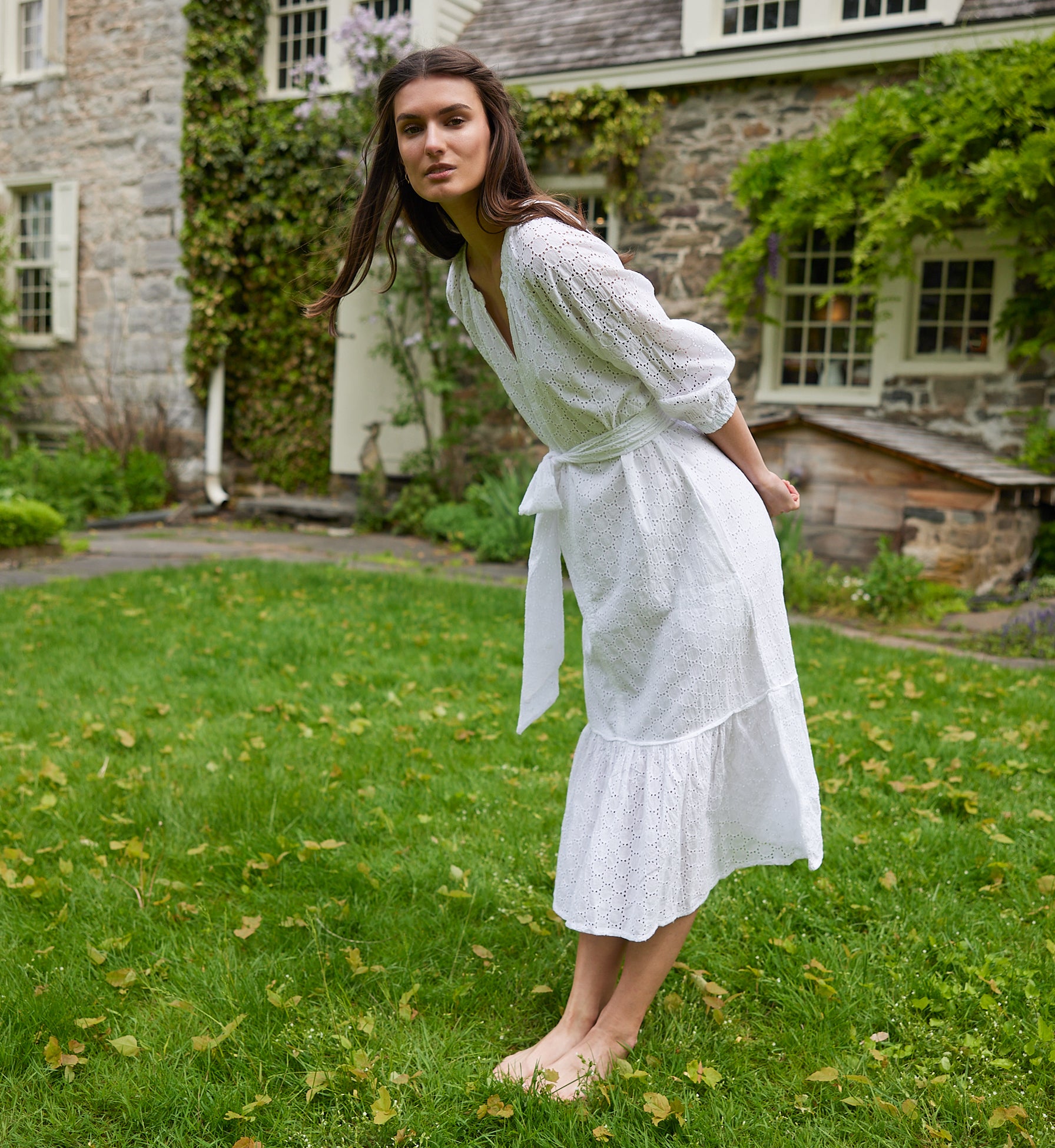 White Eyelet Ava Dress X-Small / White White Eyelet Ava Dress X-Small / White