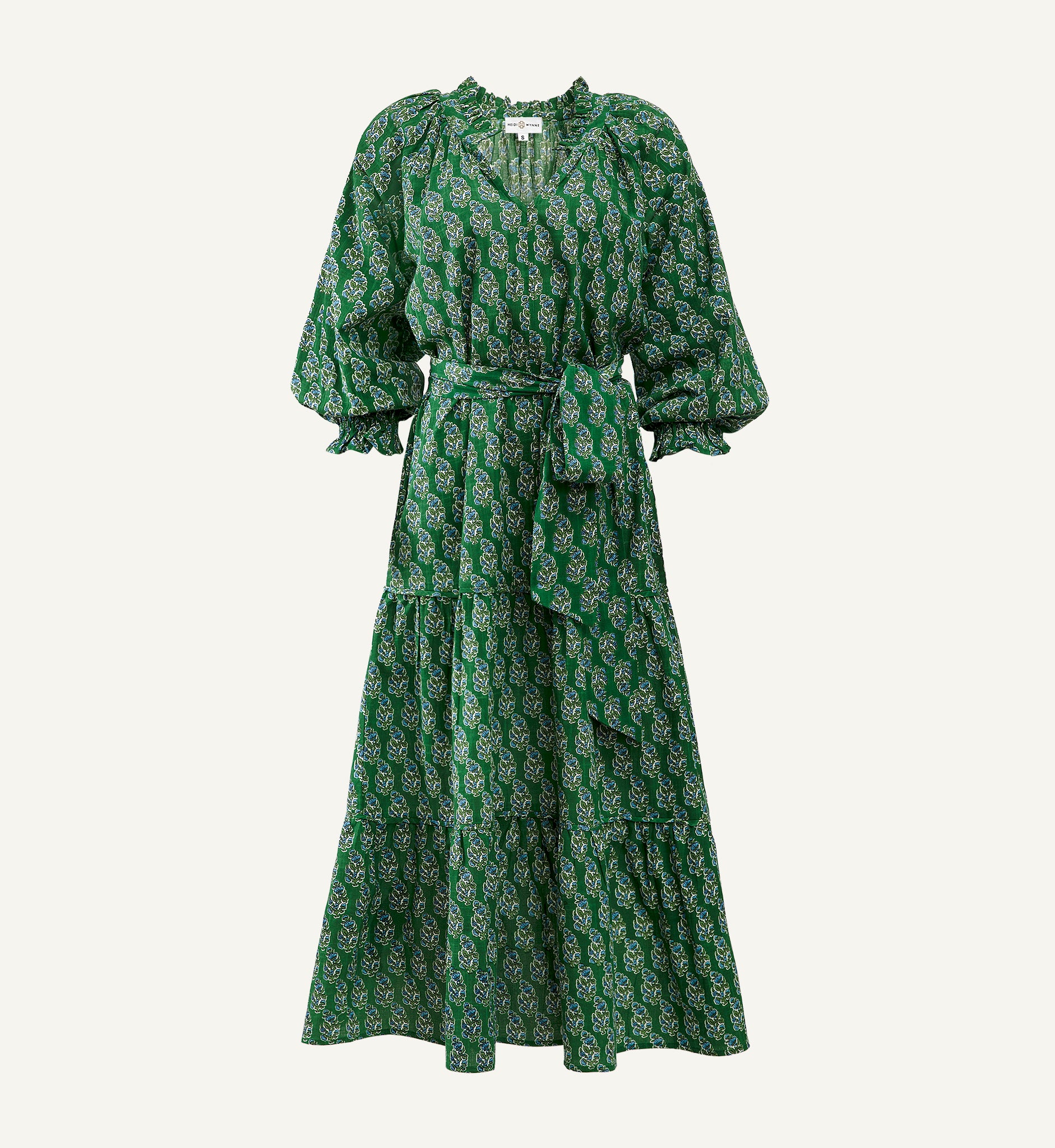 Green Block Print Emma Dress X-Large / Green