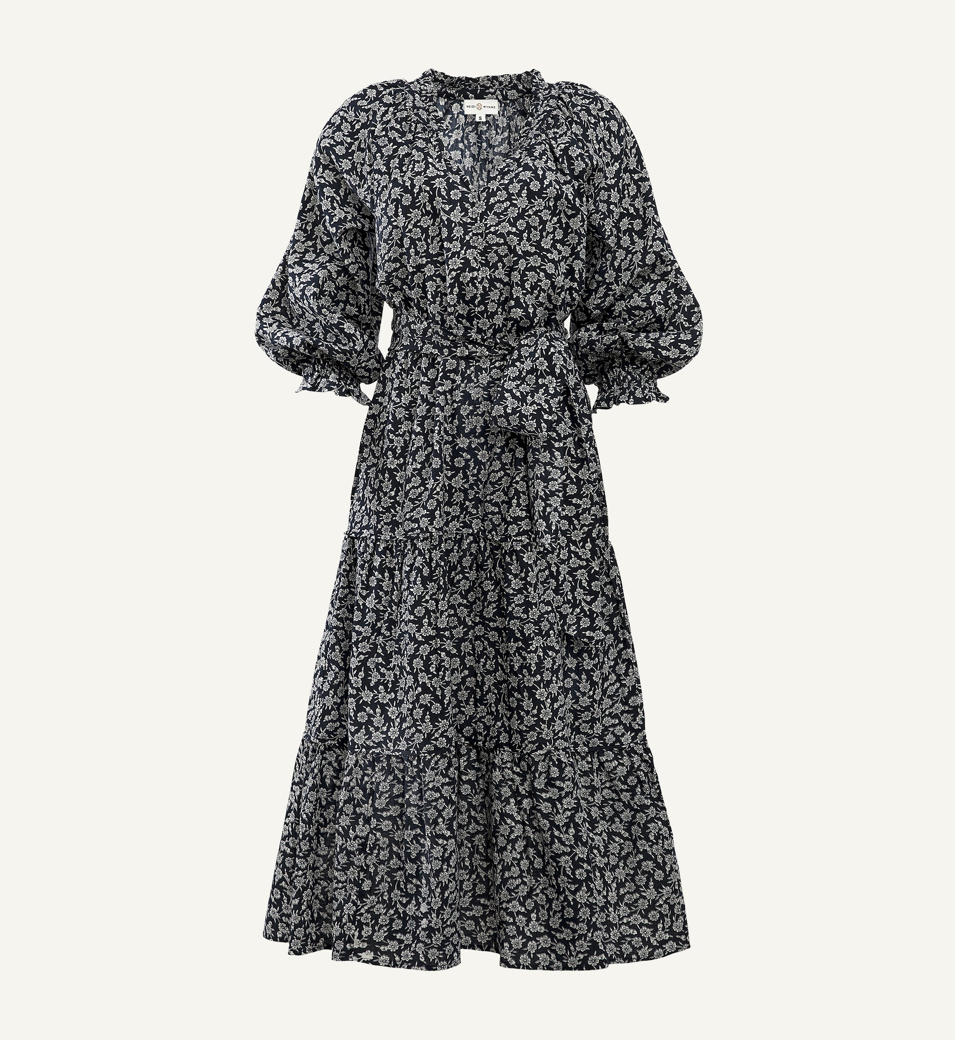 Navy Floral Print Emma Dress Heidi Wynne Navy Floral Print Emma Dress Heidi Wynne